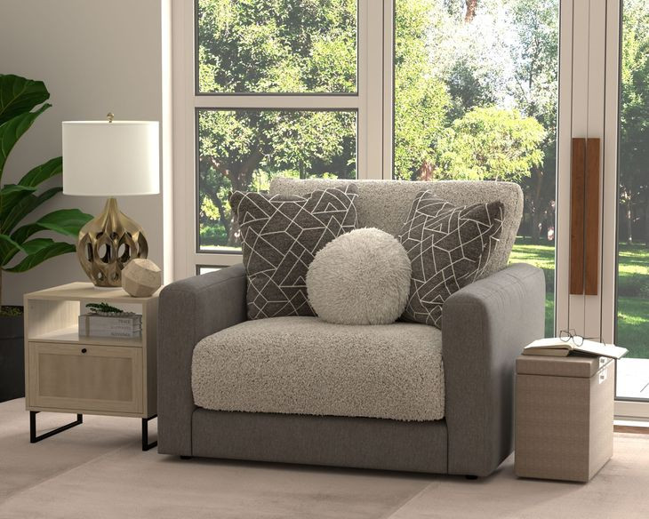 Reddington Umber Chair and A Half with Cuddler Cushions