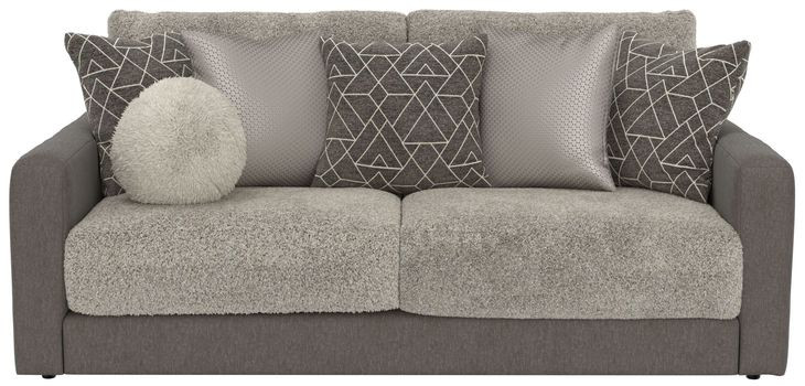 Reddington Umber 96" Sofa with Cuddler Cushions