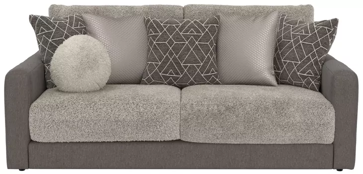 Reddington Umber 96" Sofa with Cuddler Cushions