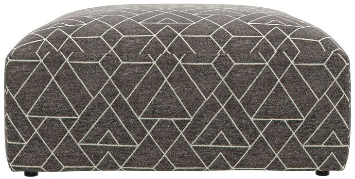 Reddington Umber Square Ottoman