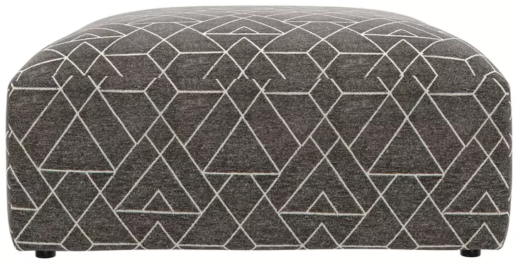 Reddington Umber Square Ottoman
