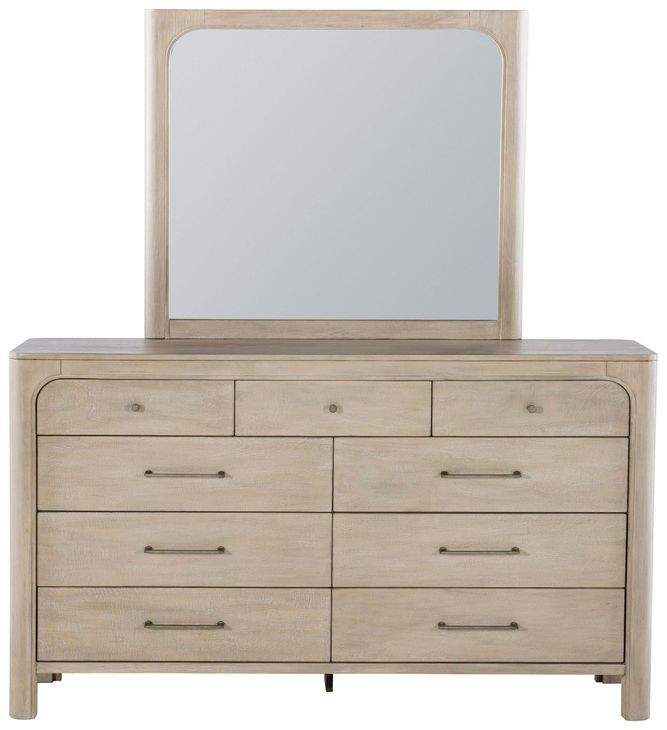 Solano Weathered Mango 9 Drawer Dresser with Mirror