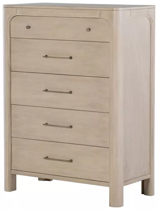 Solano Weathered Mango and Beige Upholstered Canopy Bedroom Set