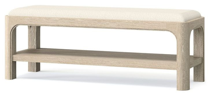 Solano Beige Upholstered 49" Bed Bench