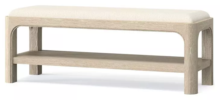 Solano Beige Upholstered Bed Bench
