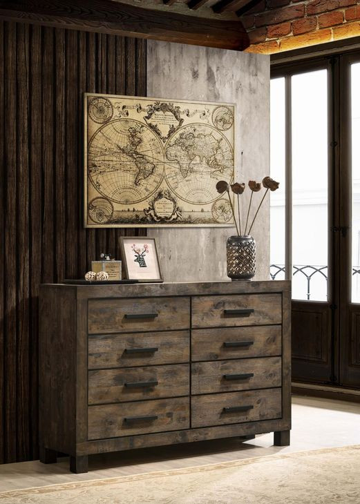 Woodmont Rustic Golden Brown Dresser