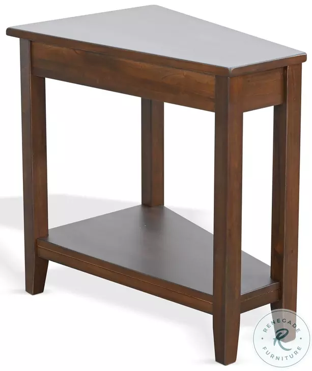 Whimora Dark Brown 16" Triangular Chair Side Table