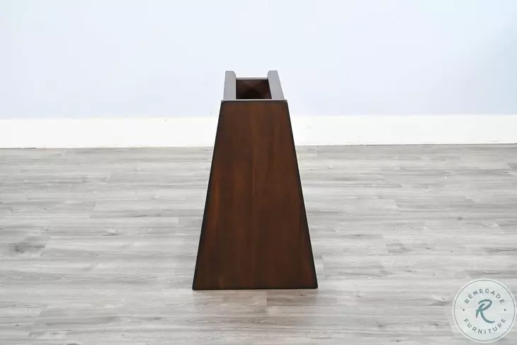 Whimora Dark Brown 16" Triangular Chair Side Table