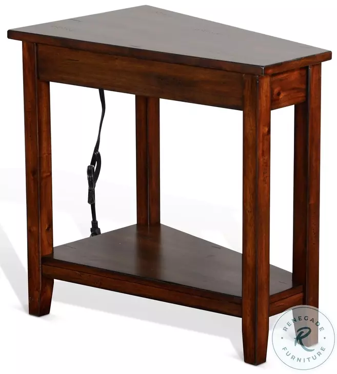 Charge Wedge Dark Brown Chair Side Table