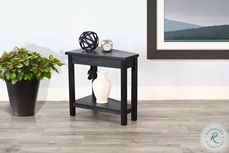 Charge Wedge Black Chair Side Table
