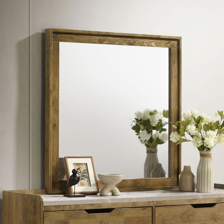 Henderson Medium Oak Square Dresser Mirror