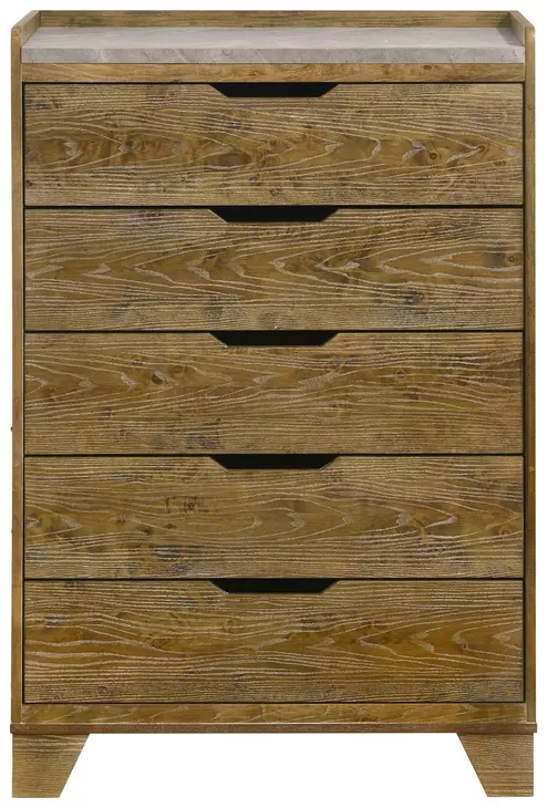 Henderson Medium Oak 5 Drawer Chest