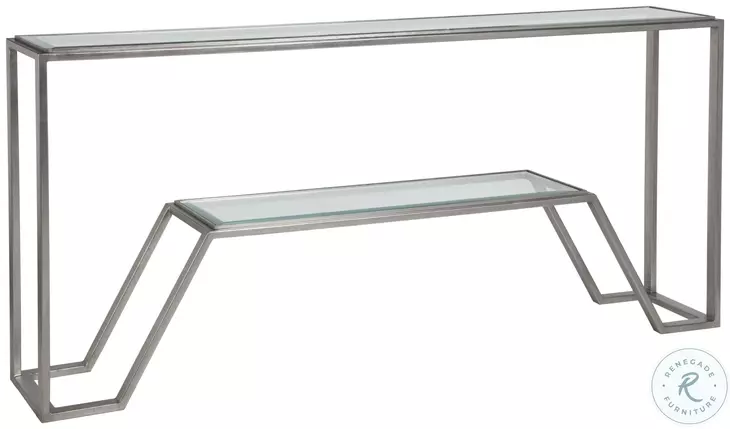 Metal Designs Silver Leaf Byron Console Table