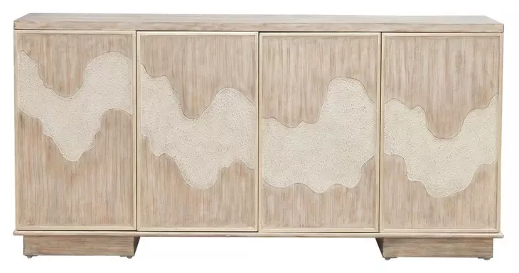 Terrace Gravel 4 Door Accent Cabinet
