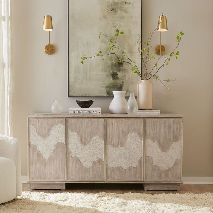 Terrace Gravel 4 Door Accent Cabinet