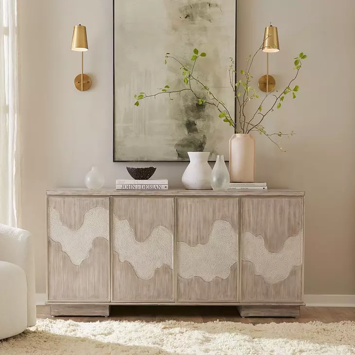 Terrace Gravel 4 Door Accent Cabinet