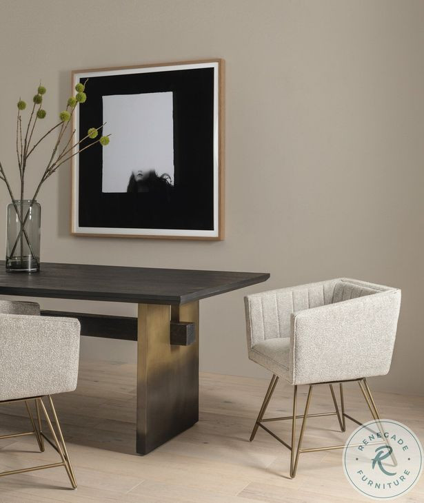 Brennan Worn Black Dining Table