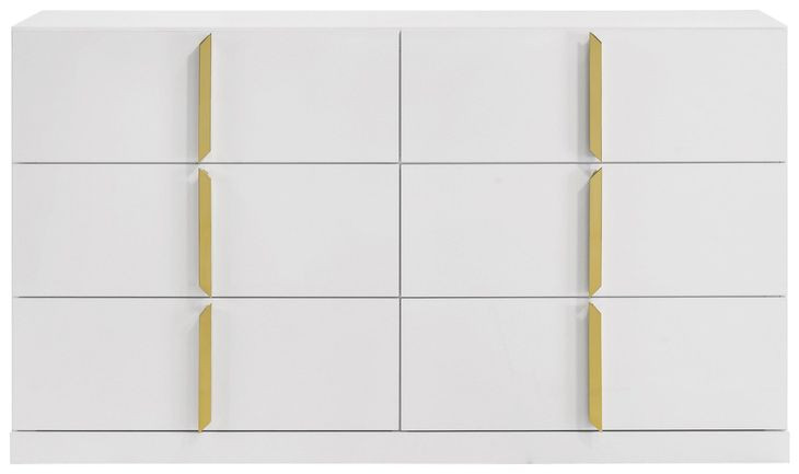 Ines White 6 Drawer Dresser