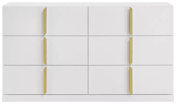 Ines White 6 Drawer Dresser