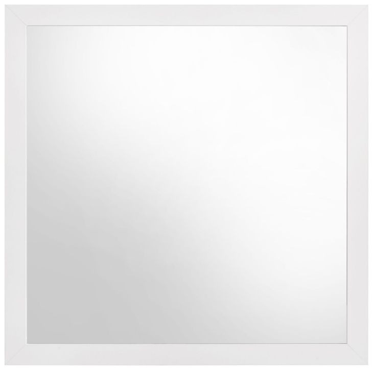 Ines White Square Dresser Mirror