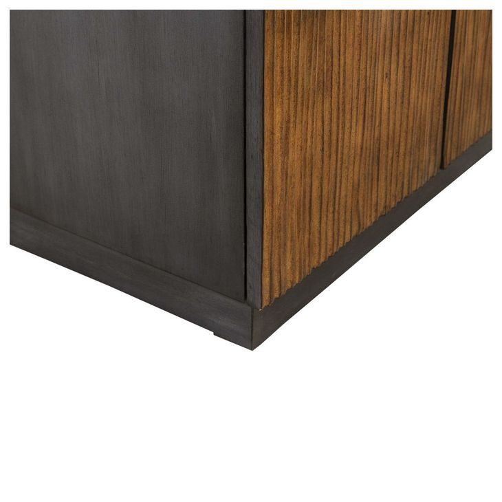 Fiore Satin Espresso 4 Door Accent Cabinet