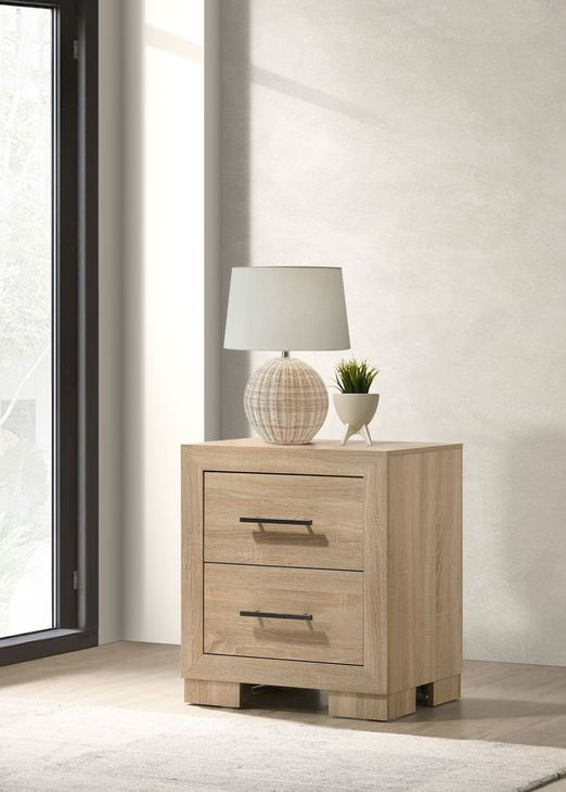 Arielle Light Oak 2 Drawer Nightstand