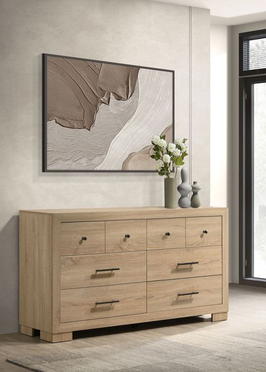 Arielle Light Oak 6 Drawer Dresser