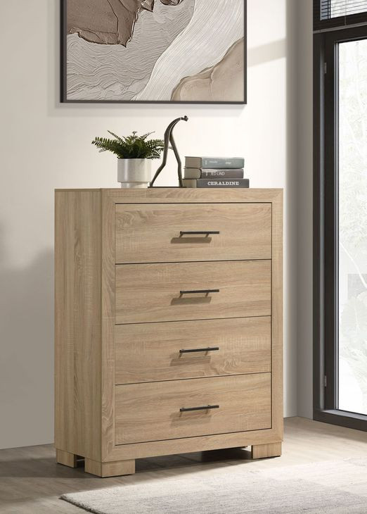 Arielle Light Oak 4 Drawer Chest