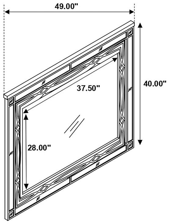 Gunnison Silver Metallic Mirror