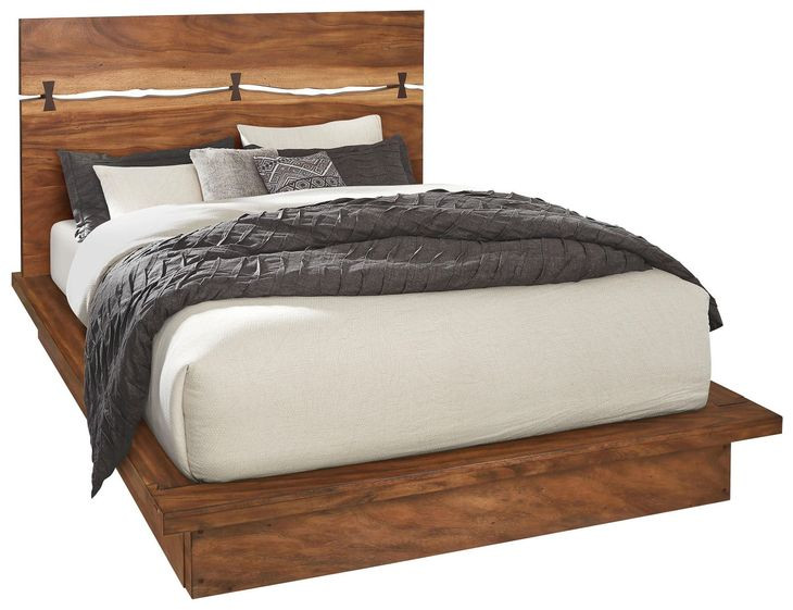 Winslow Smokey Walnut and Coffee Bean King Platform Bed