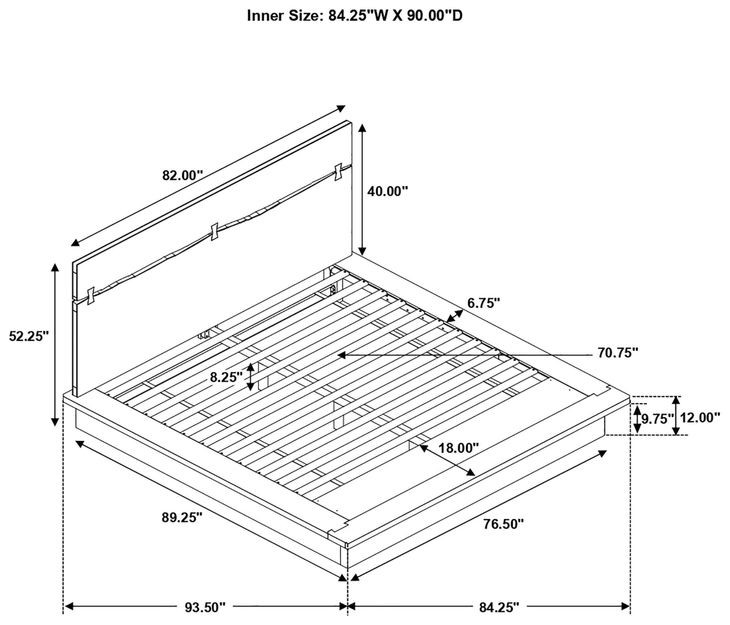 Winslow Smokey Walnut California King Panel Bed