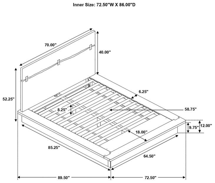Winslow Smokey Walnut and Coffee Bean Queen Platform Bed