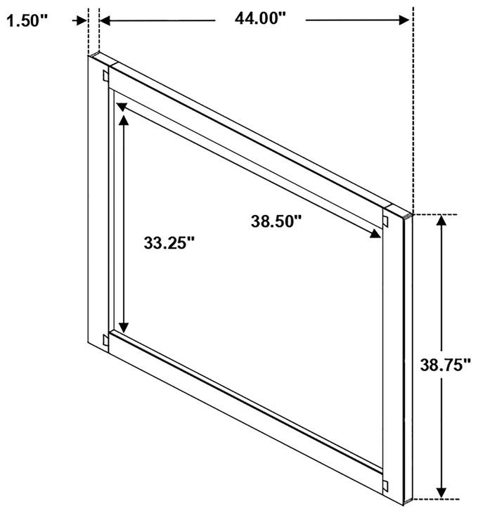 Winslow Smoky Walnut And Coffee Bean Mirror