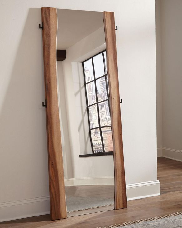 Winslow Smoky Walnut And Coffee Bean Floor Mirror