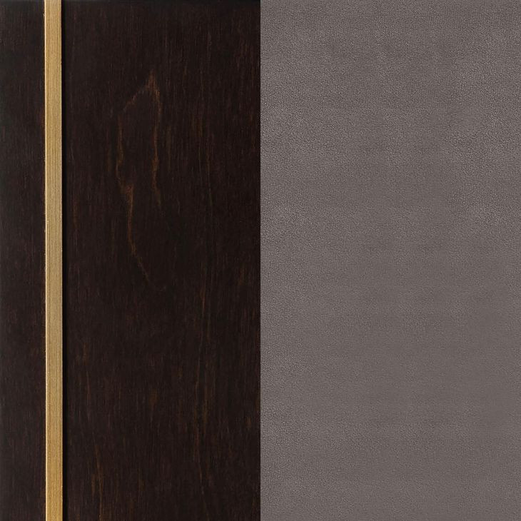 Durango Smoked Peppercorn And Grey King Upholstered Panel Bed