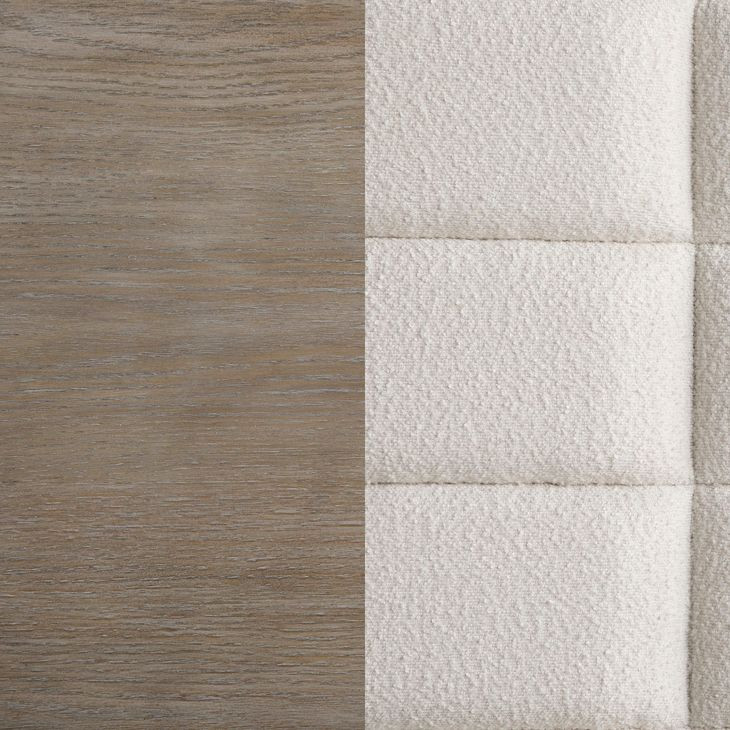 Durango Washed Oak Queen Upholstered Panel Bed