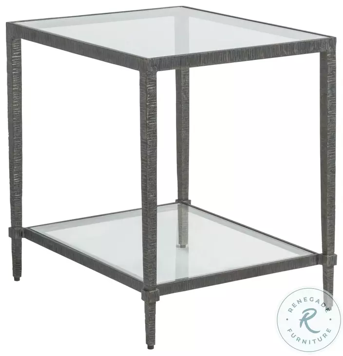 Metal Designs St Laurent Claret Rectangular End Table