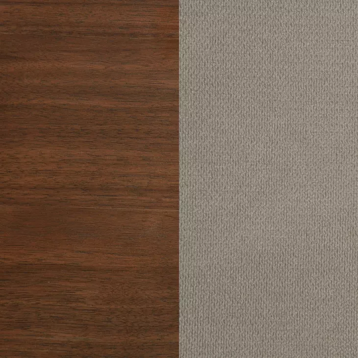 Maderia Walnut Queen Upholstered Panel Bed