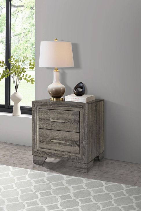 Wright Brown Oak 2 Drawer Nightstand