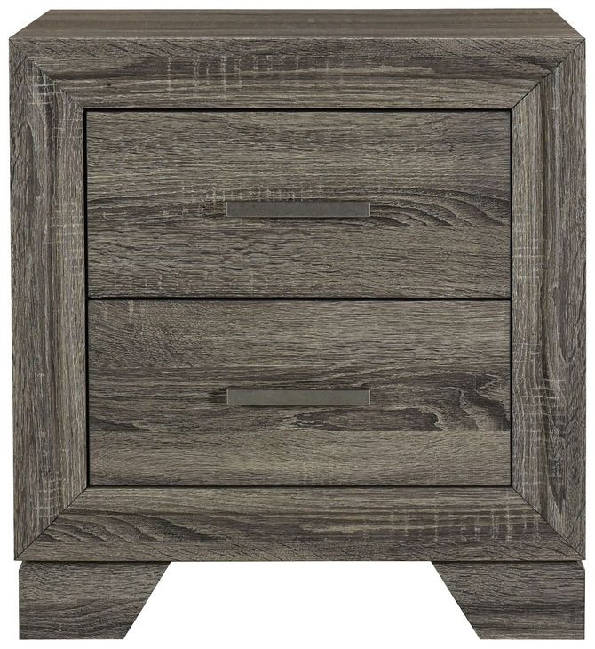 Wright Brown Oak 2 Drawer Nightstand