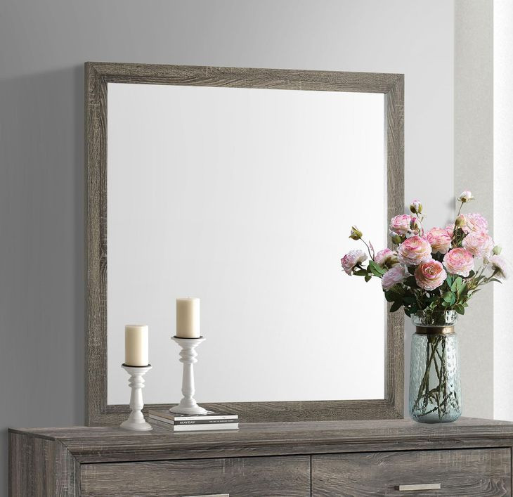 Wright Brown Oak Dresser Mirror