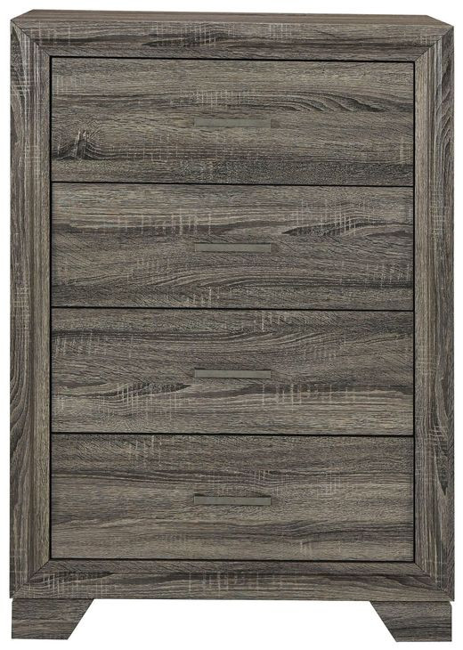 Wright Brown Oak 4 Drawer Chest