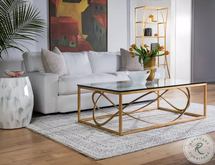 Metal Designs Gold Leaf Ellipse Etagere