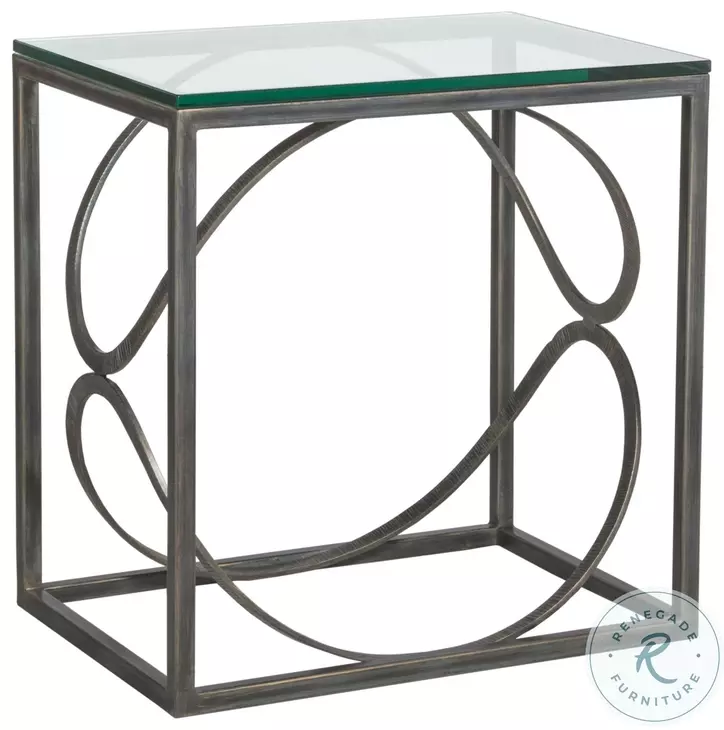 Metal Designs St Laurent Ellipse Rectangular End Table