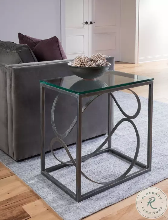 Metal Designs St Laurent Ellipse Rectangular End Table