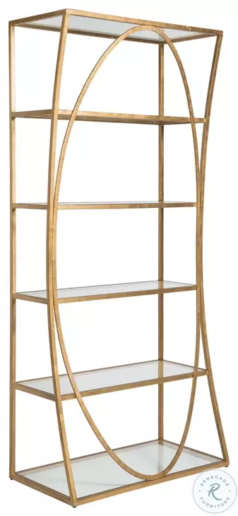 Metal Designs Gold Leaf Ellipse Etagere