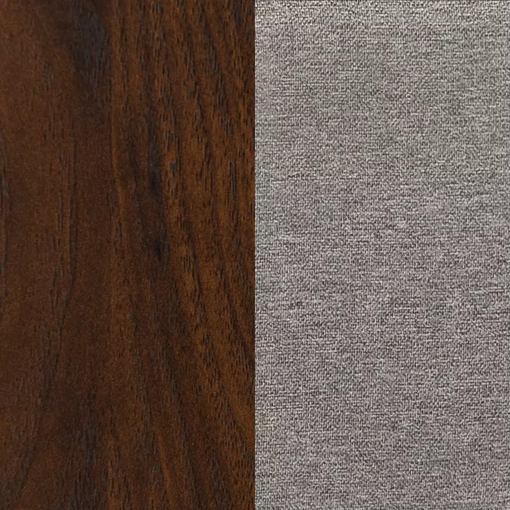 Welsley Walnut Queen Upholstered Panel Bed