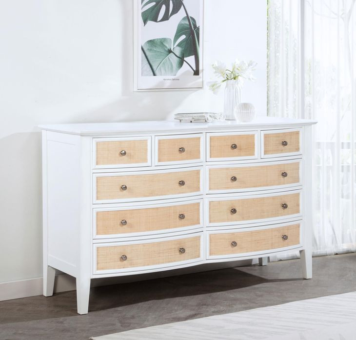 Bexhill White 10 Drawer Dresser