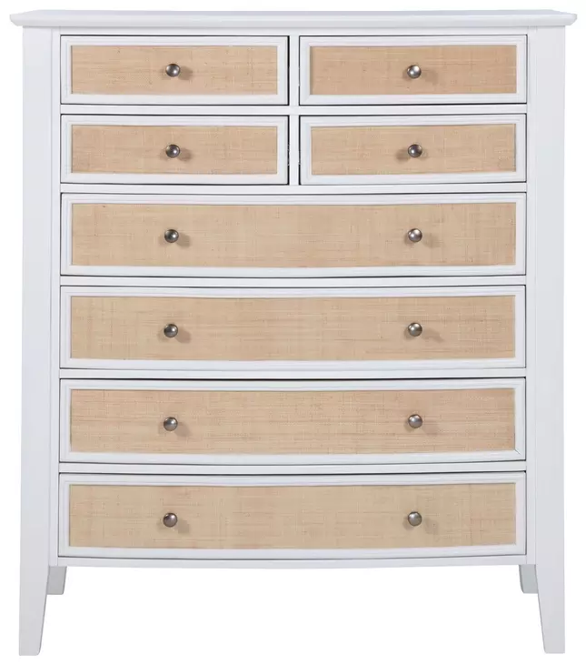Bexhill White 8 Drawer Chest