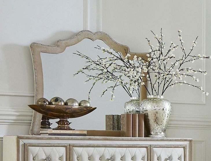 Antonella Ivory And Camel Mirror